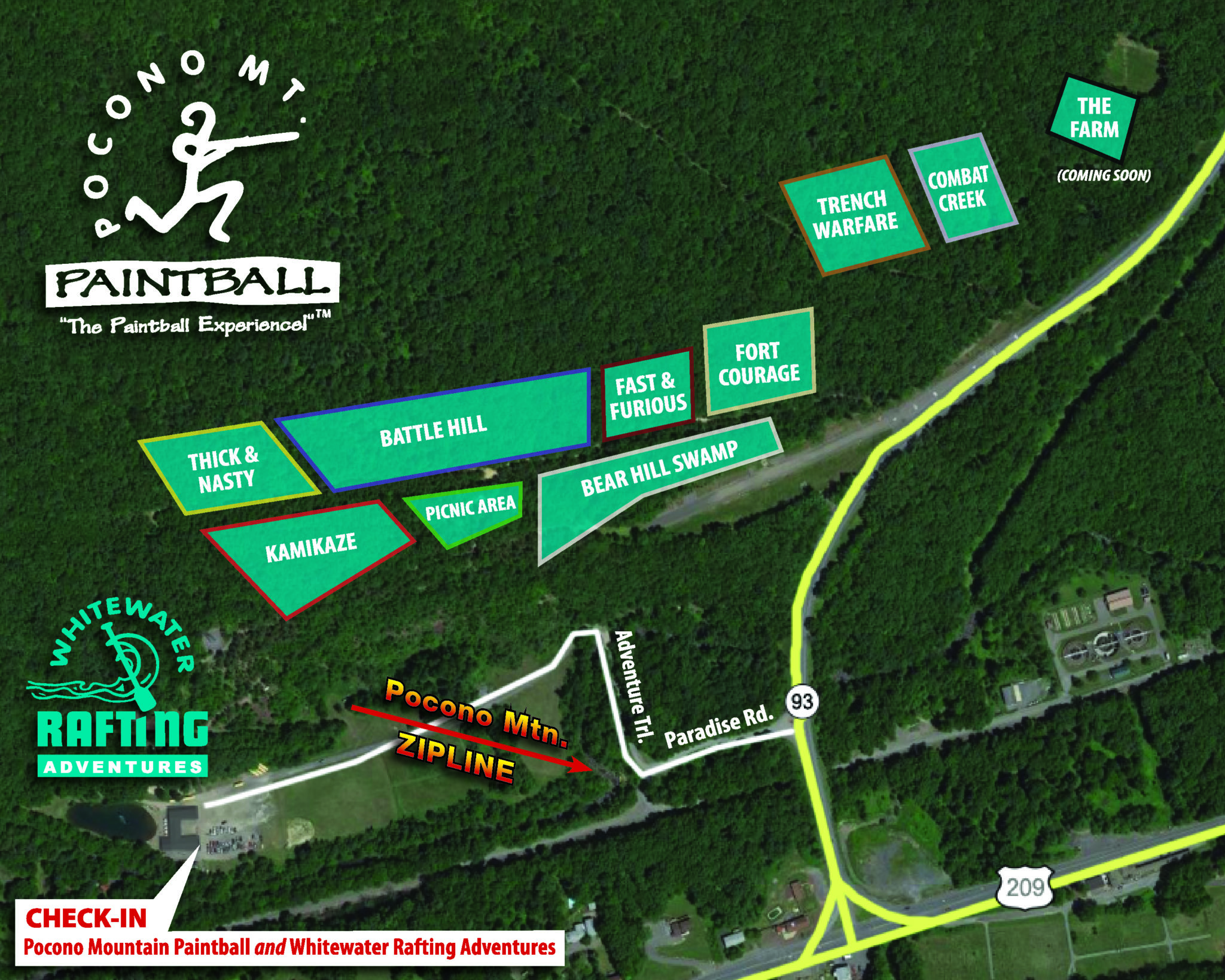 PMP Playing Fields Pocono Mountain Paintball